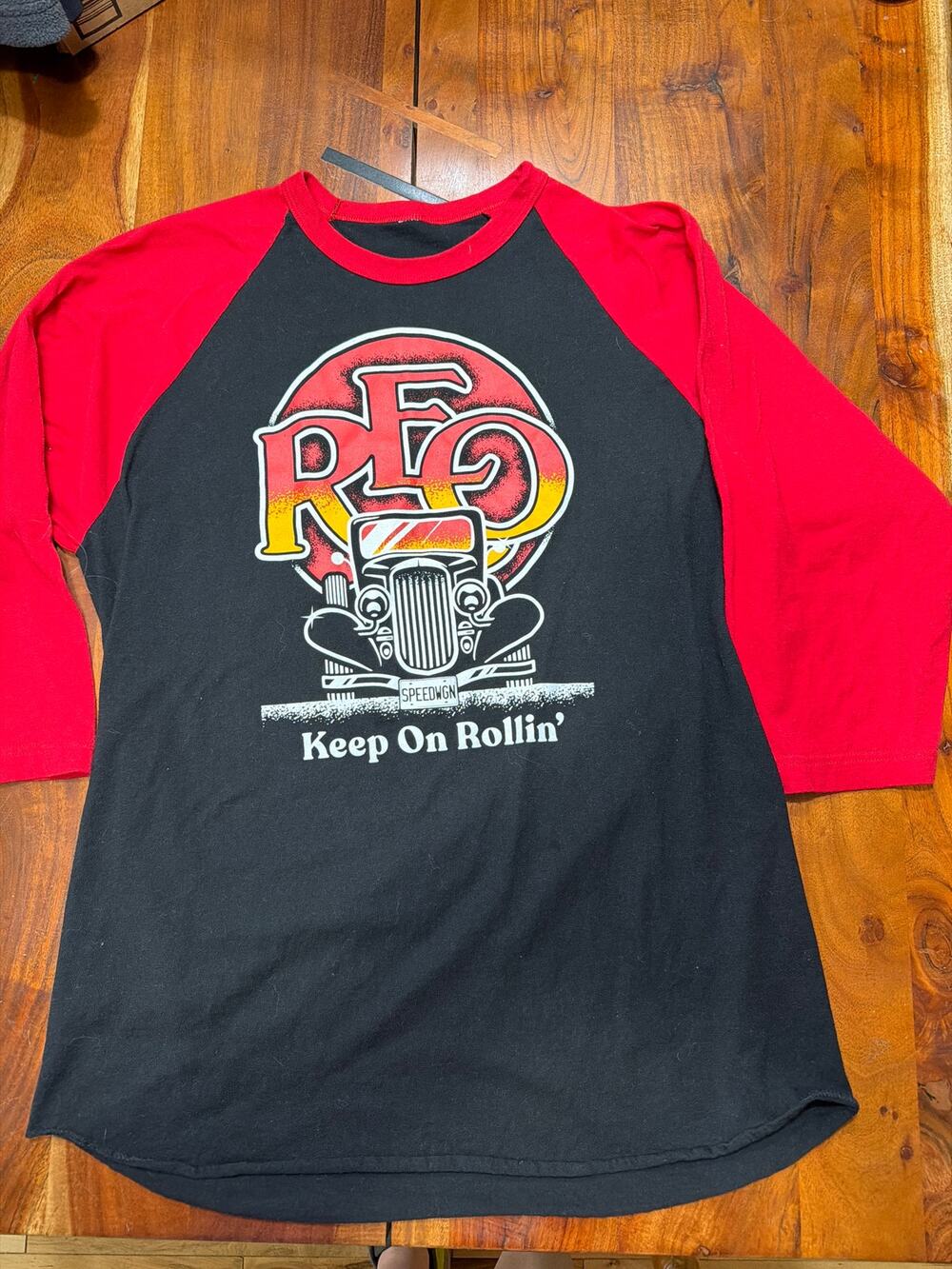 REO Speedwagon "Keep On Rollin'" North American Tour 3/4-Sleeve TShirt.